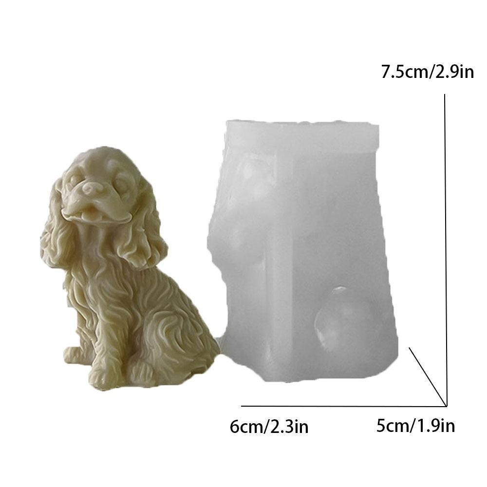 Animal Silicone Candle Mold DIY Anger Puppy Poodle Dog Labrador Retriever Gypsum Beeswax Mould Aromatherapy Candle Making Tool
