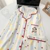 Shell Edge Cloud Cotton Long Apple Puppy Pajamas - Women's Long Sleeve Spring Autumn Home Wear Set