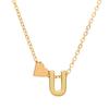 New Trendy Capital A-Z Women's Necklaces Gold Color Short Chain Heart Pendants Sexy Daily Wear Neck Jewelry Party Decor Collar