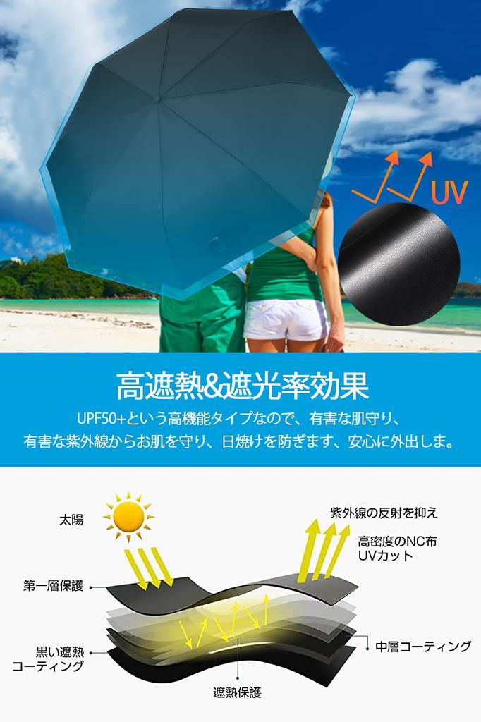 Folding large automatic 8 folding large folding typhoon rainy season water quick strong wind for both sun and UV UV big storage pouch umbrella, size,