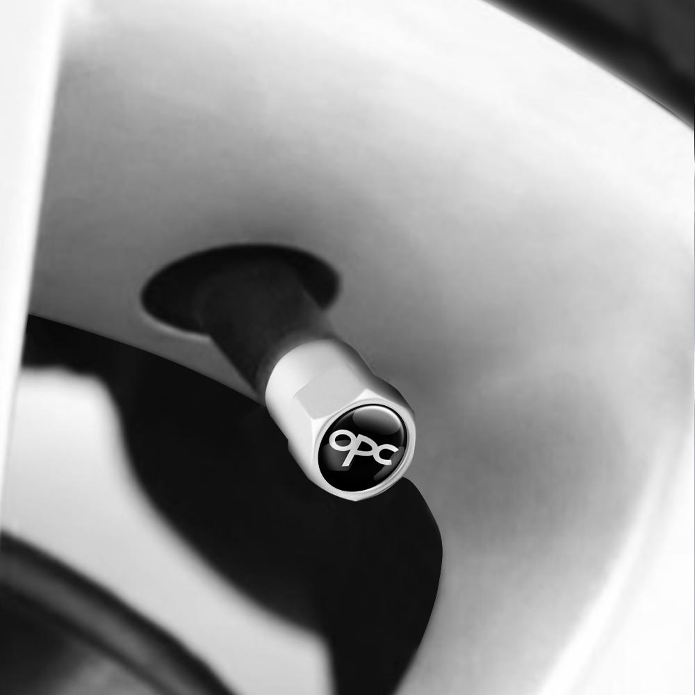 AAHK1 4Pcs Car Styling Metal Tire Valve Stem Caps Rim Accessories For Opel Astra Insignia Mokka Zafira Corsa Vectra C Car Wheel Hubcap