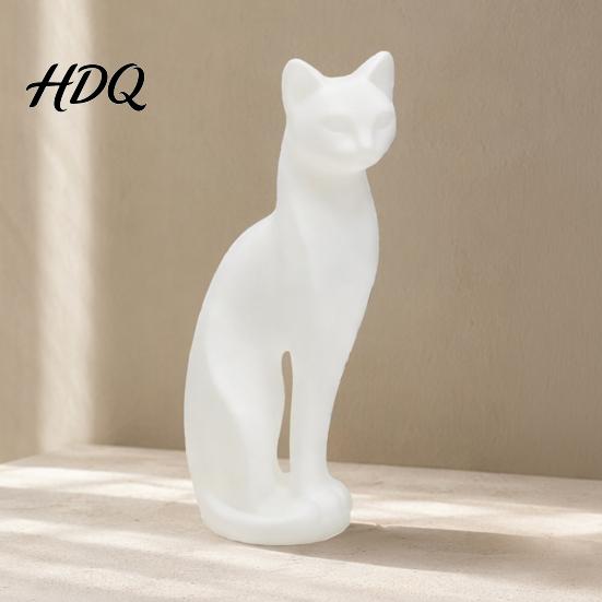 Decorazione Gatto Durevole Scultura Gattino Stampata in 3D Ornamento Minimalista Design Geometrico Opaco