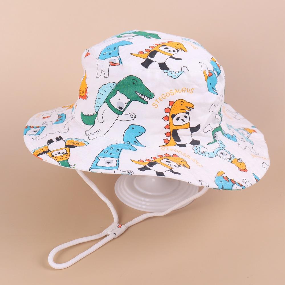 Baby Boys And Girls Summer Beach Hats 1-8 Years Old UPF 50+ Toddler Infant Wide Brim Outdoor Bucket Hat with Strap