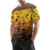 Men's Crew-neck Casual Printed Short-sleeved T-shirt Top