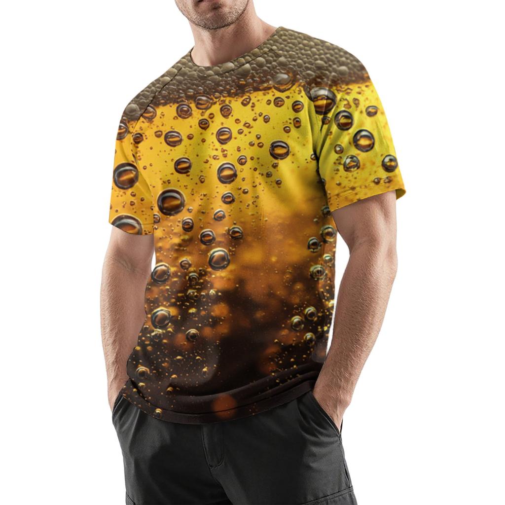 Men's Crew-neck Casual Printed Short-sleeved T-shirt Top