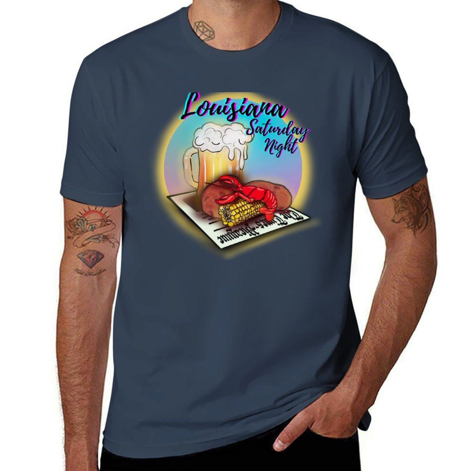 Louisiana Saturday Night Tshirt Casual Breathable Short Sleeve Top S