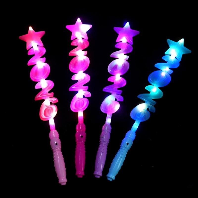 4pcs Light Up Stick Random Hues For Outdoors Activities Family Gatherings Safe Plastic Materials Quick On