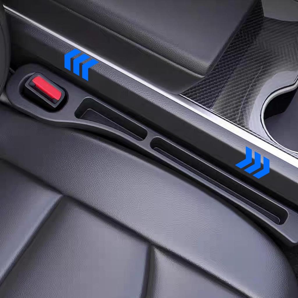 Car Seat Gap Filler Set Of 2, Multifunctional Seat Side Gap Seam Filler Organizer With Phone Holder, Universal Fit Fill The Gap Between Seat &