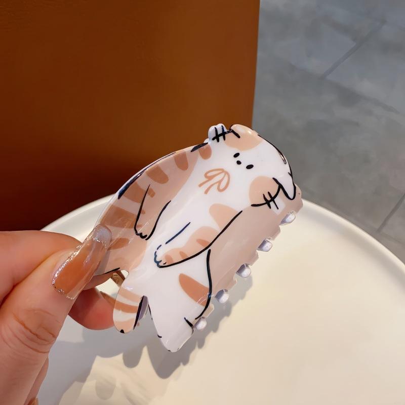 1pc Cute Pet Gripper Women's New Clip Headpiece Half Hair Clip Back of Head Shark Gripper