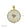 European and American new sports style kicked into the world standard football drip oil colored zircon inlaid necklace pendant