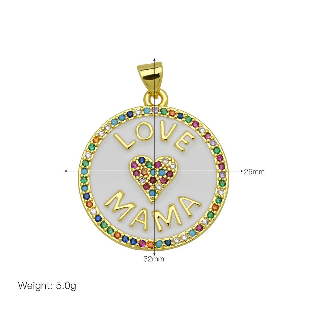 European and American new sports style kicked into the world standard football drip oil colored zircon inlaid necklace pendant