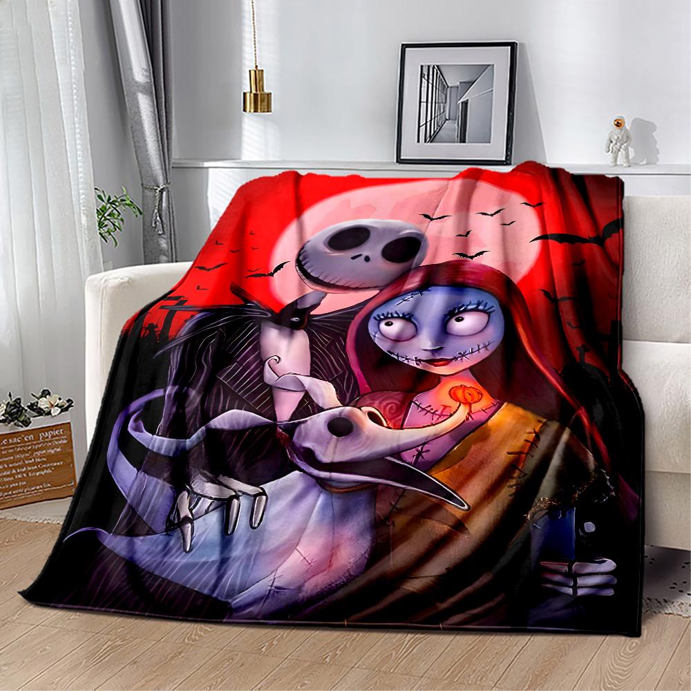 Nightmare Before Christmas Blanket Soft Warm Cozy Great for Office Chair Bed Office Four Seasons Multipurpose Playful Design
