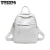 WTEMPO Designer Marke PU Leder Frauen Rucksack College Schule Rucksack Tasche Mode Reise Schulter Tasche Casual Buch Tasche