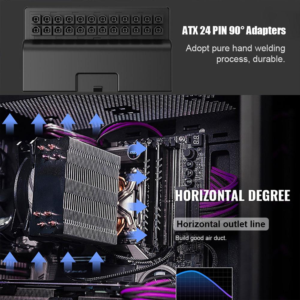 

DIY 24-контактный адаптер для материнской платы ПК 90 Grad ATX Netzteil Stecker