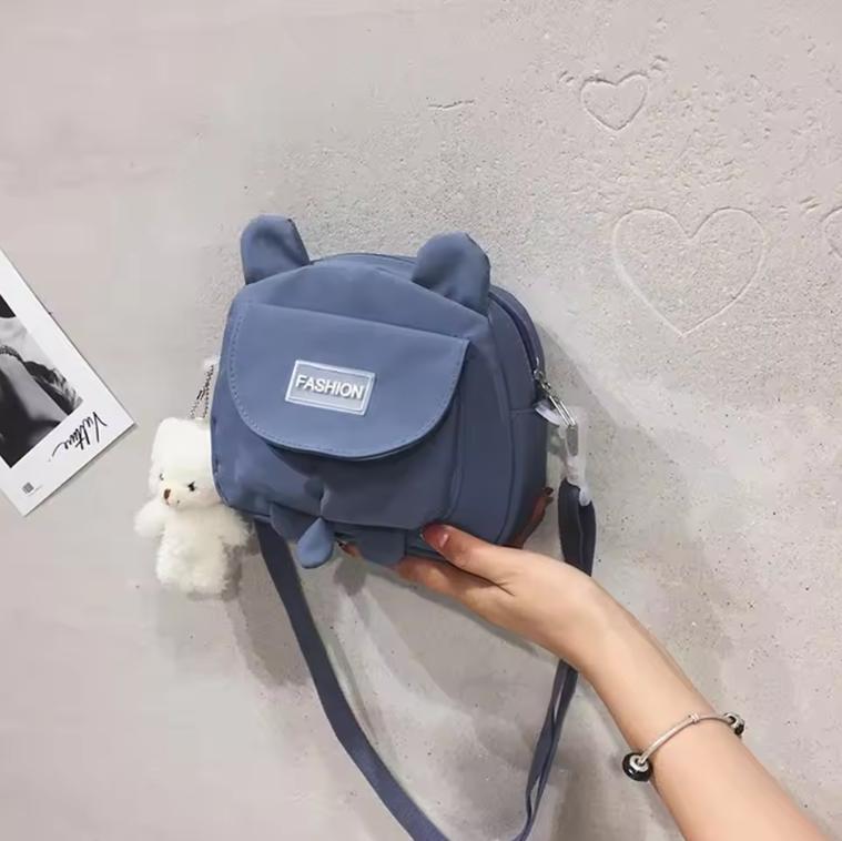 Japanese Style Small Bag Female Fashion Wild Cute Messenger Kitty Bag Ins Korean Student Canvas Shoulder Bag Mobile Phone Pouch