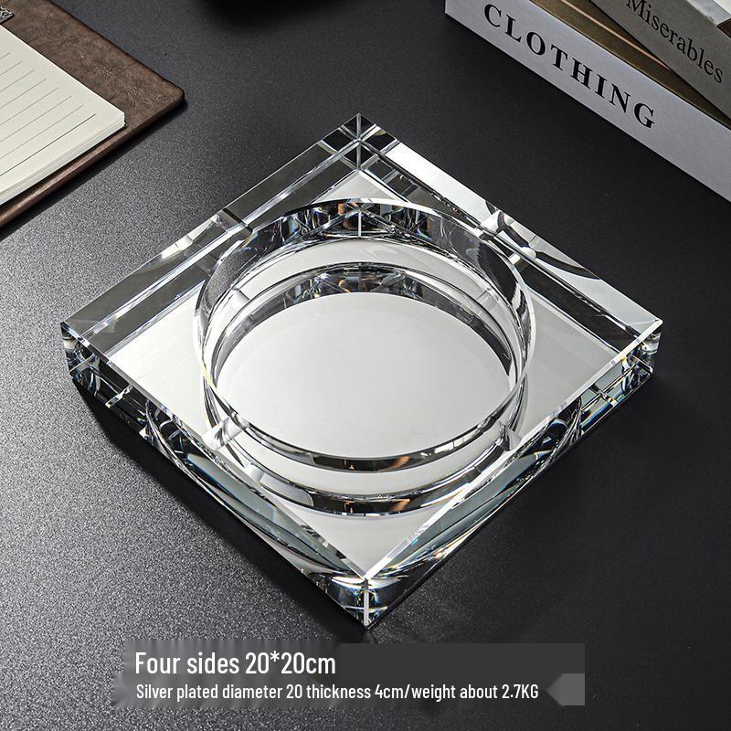 Crystal Glass Luxury Ashtray for Home or Office
