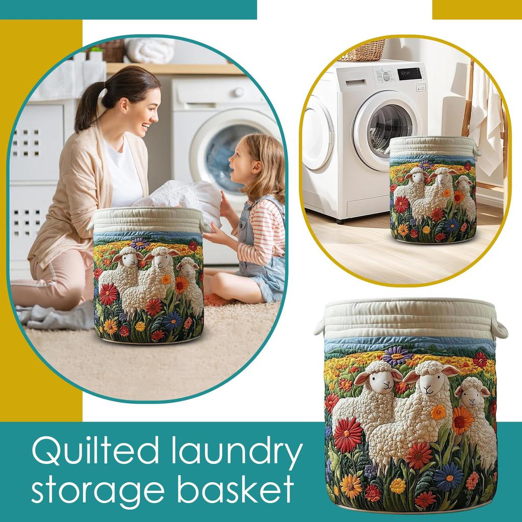 Quilted Laundry Storage Basket, And Suitable For Storing Dirty Clothes.