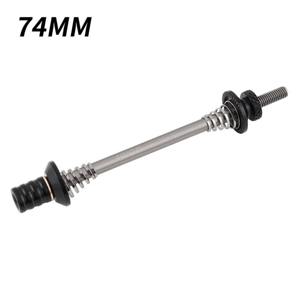 

74mm/85mm/100mm Quick Release Skewers 130-135mm Bicycle Steel Skewers Folding 74mm-Black