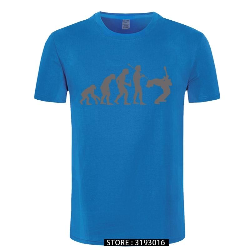 Funny Guitarist T Shirt Evolution Of a Guitarist Music Rock Guitar Musician Band Metal Mens Tshirt 31 Colors Unisex Cool Tees