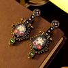 Orecchini a Bottone Floreali Vintage con Design Vintage