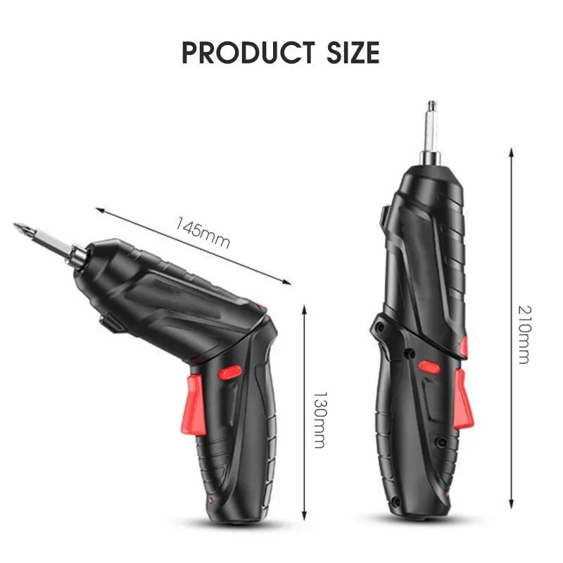 2PC 47PC Cordless Electric Screwdriver Rechargeable Lithium Battery Mini Drill 3.6V Power Tools Set Household Maintenance Repair