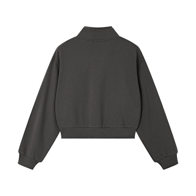 ELLE KIDS Mädchen Sweatshirt mit Strasssteinen, Stehkragen und Reißverschluss