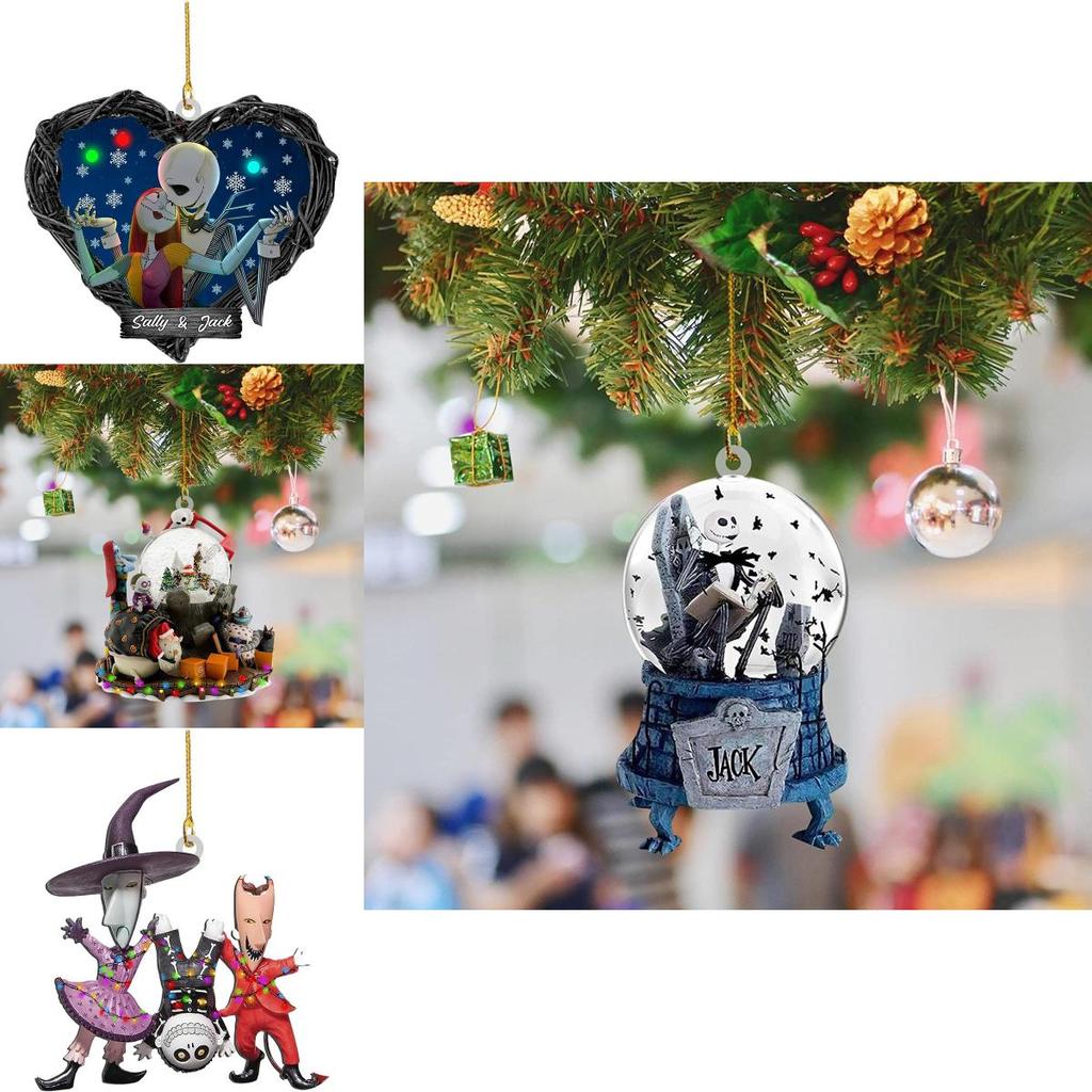 Nightmare Before Christmas Jack Sally Weihnachtsbaum Acryl Anhänger Dekoration