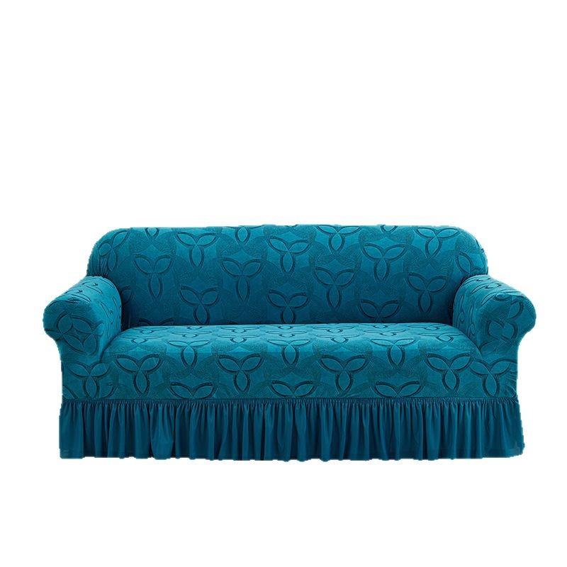 Knitted Sofa Cover All-Inclusive Thickened Non-Slip Skirt Sofa Cover Cushion Cover Four-Season Elastic Dust Cover