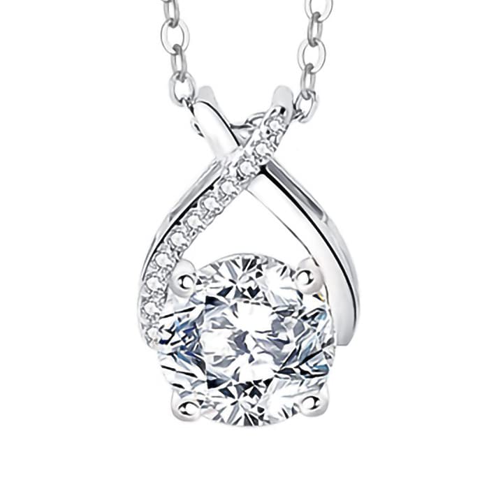 

Moissanite Cross Necklace for Platinum Silver Large Gift for Birthday [gulamu jewelry] [Glam Jewelry] Women, Moissanite, Finish, 925, Hypoallergenic, платиновый