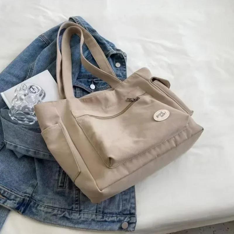 Women's Fashion Shoulder Bag Class Student Tote Bag New Canvas Commuter Handbag Women Bag