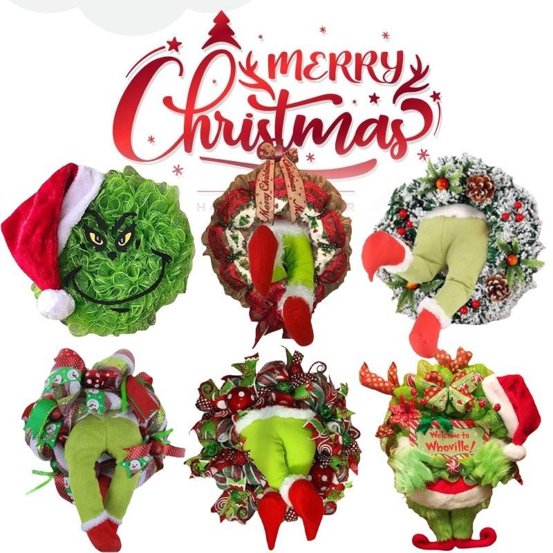 The Funny Christmas Burlap Wreath Door Creative Christmas Decorations
