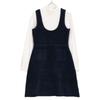 LEMONPLET Navy Knit Uerable Dress Dressing Velvet One-Piece dress S Navy / WhiteUsed