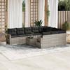 VidaXL Garden Lounge Set with Cushions 11 Pcs, Patio Sofas, Patio Furniture Set, Outdoor Furniture, Grey 3253039