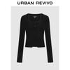 UR Women's Fake Two-Piece Textured Knit Top