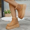 Fashion Casual Slip on Female Ankle Boots Botas Mujer 2025 Winter Women Snow Boots Plush Warm Non Slip Waterproof Ladies Flats Shoes