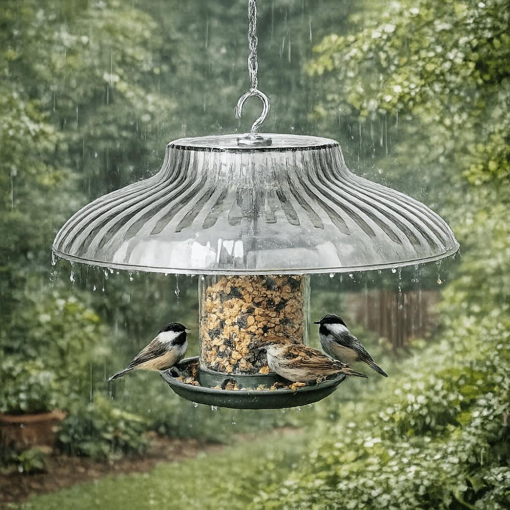 Waterproof Bird Feeder Protective Protector Hanging Bird Feeder Rain Cover  Backyard