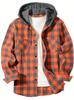 New Fleece Plaid Hooded Shirt Jacket with Double Pockets - European & American Sizes Available for Men