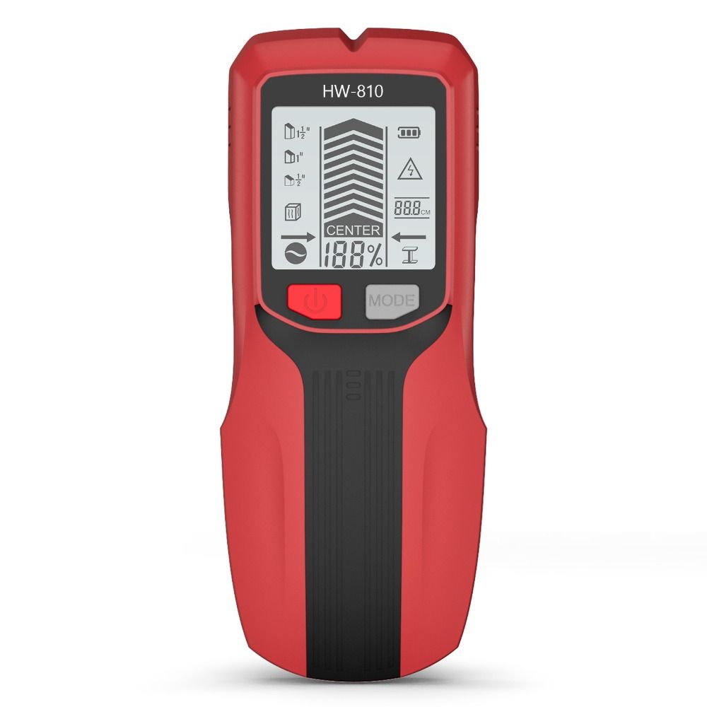 High Accuracy 6-in-1 Stud Finder Depth Tracker Accurately Locate Wall Detector Scanner Multi-functional with LCD Display