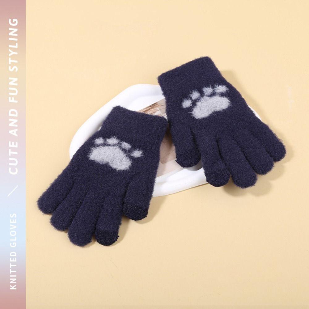 Thicken Touchscreen Gloves Wool Outdoor Cycling Gloves Fashion Knitted Wool Mittens  Outdoors