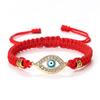 Cross-Border Alloy Bamboo Evil Eye Bracelet: Starry Eyed Woven Couple Bow Design
