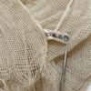 Used 100% Linen Grid Mesh Stole Beige Linen Scarf Natural