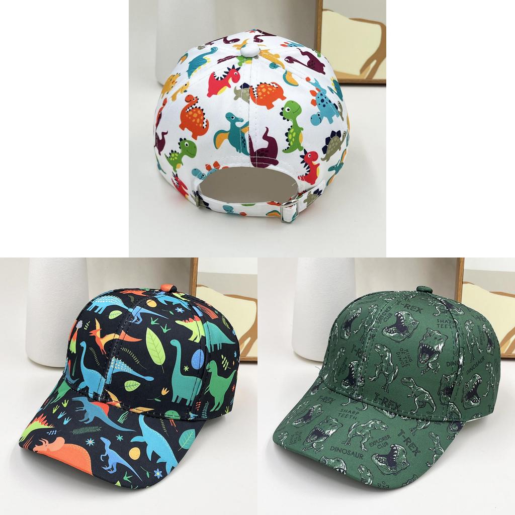 Cartoon Dinosaur Kids Baseball Cap With Sun Protection For Summer Outdoors