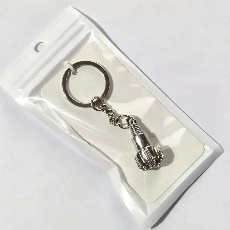 Oilfield Drill Bit Keychain 1Pcs Vintage Style Metal Pendant Key Holder Decor for Bag Key Organizer Worker Gift