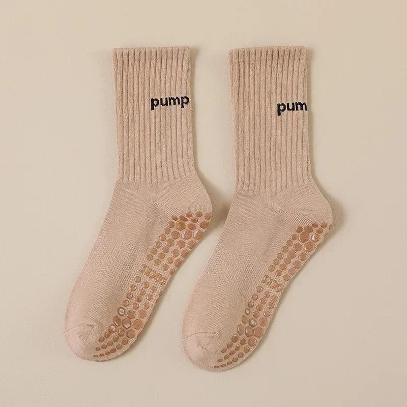 

Зимние носки для йоги, противоскользящие профессиональные хлопковые силиконовые нескользящие носки для пилатеса, женские спортивные носки для тренажерного зала, фитнеса, бега, танцев