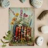 Vintage Rustic Blooms Metal Wall Art 8x12 Inch Farmhouse Iron Plaque For Study Living Room Decor