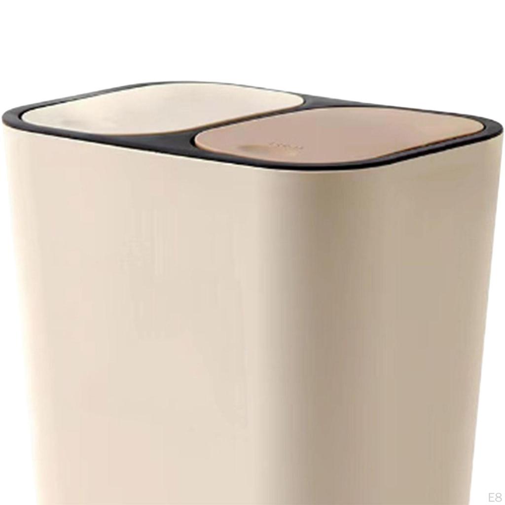 18L Trash Can Household Garbage Bin Rubbish Storage Bucket Office Wastebasket for Bedroom, Rvs,