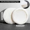 2 PCS 6 Inch Wool Polishing Pad, Widen the Edge Hook and Loop Buffing Wheel, for Orbital Polisher Buffer Synthetic Polisher