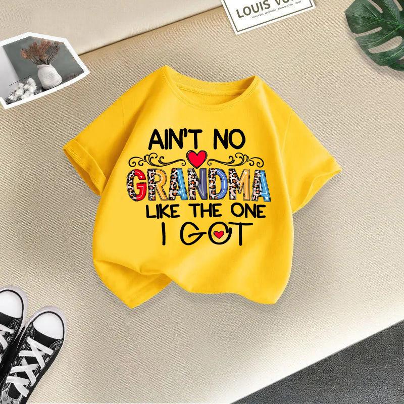 Dívčí tričko top 2-13 let volný střih ležérní kulatý výstřih krátký rukáv chlapecké tričko módní potisk krátký rukáv