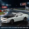 1:24 Challenger Srt Hell Cat Alloy Car Model Sound And Light Children Toy Birthday Gift Miniature Voiture