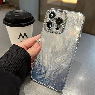 Capa de telefone com textura de fio de pena para iPhone 11 13 Pro Max iPhone 14 15 Pro Max 12 13 Pro Max 13 Pro 14 Pro Advanced à prova d'água e à prova de quedas